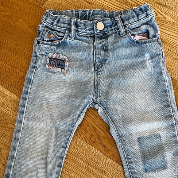 Zara distressed adjustable jeans 12-18 months - Picture 2 of 5